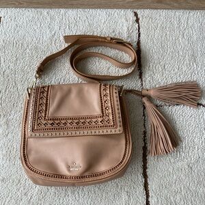 Kate Spade Beige Crossbody Bag with Tassels